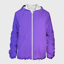 Куртка с капюшоном мужская Color purple gradient, цвет: 3D-белый