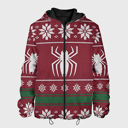 Мужская куртка Рождественский свитер Человека паука / 3D-Черный – фото 1