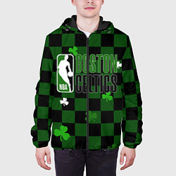 Куртка с капюшоном мужская NBA Boston Celtics, цвет: 3D-черный — фото 2