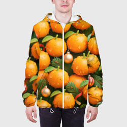 Куртка с капюшоном мужская Мандариновое настроение, цвет: 3D-белый — фото 2