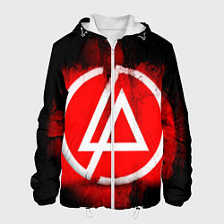 Куртка с капюшоном мужская Linkin Park: Red style, цвет: 3D-белый