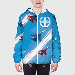 Куртка с капюшоном мужская Самолеты ВВС, цвет: 3D-белый — фото 2