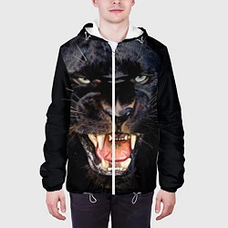 Куртка с капюшоном мужская Пантера, цвет: 3D-белый — фото 2