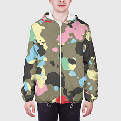 Куртка с капюшоном мужская Камуфляж: микс цветов, цвет: 3D-белый — фото 2