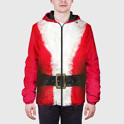 Куртка с капюшоном мужская Дед мороз, цвет: 3D-черный — фото 2