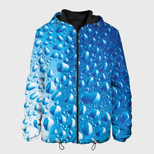 Мужская куртка Капли воды / 3D-Черный – фото 1