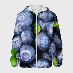 Куртка с капюшоном мужская Черника, цвет: 3D-белый