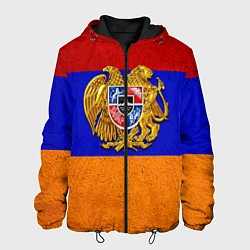 Куртка с капюшоном мужская Армения, цвет: 3D-черный