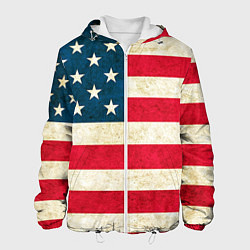 Куртка с капюшоном мужская США, цвет: 3D-белый