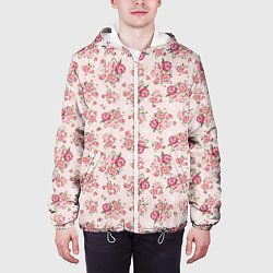 Куртка с капюшоном мужская Fashion sweet flower, цвет: 3D-белый — фото 2