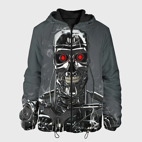 Мужская куртка Скелет Терминатора / 3D-Черный – фото 1