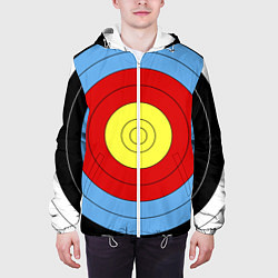 Куртка с капюшоном мужская Мишень для лука, цвет: 3D-белый — фото 2