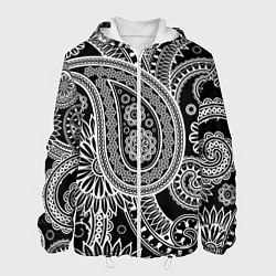 Куртка с капюшоном мужская Paisley, цвет: 3D-белый