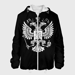 Куртка с капюшоном мужская Двуглавый орел, цвет: 3D-белый