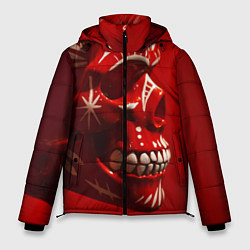 Куртка зимняя мужская Красный череп, цвет: 3D-светло-серый