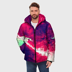 Куртка зимняя мужская Брызги красок, цвет: 3D-красный — фото 2