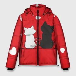 Куртка зимняя мужская Cat Love, цвет: 3D-красный