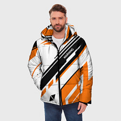 Куртка зимняя мужская CS:GO Asiimov P90 Style, цвет: 3D-светло-серый — фото 2
