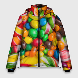 Куртка зимняя мужская Сладкие конфетки, цвет: 3D-черный