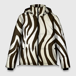 Куртка зимняя мужская Шкура зебры, цвет: 3D-красный