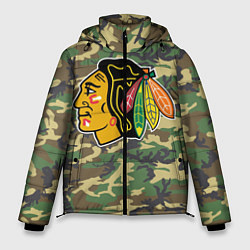 Куртка зимняя мужская Blackhawks Camouflage, цвет: 3D-красный