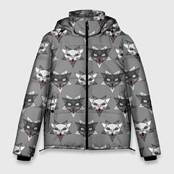 Куртка зимняя мужская Злые котики, цвет: 3D-красный