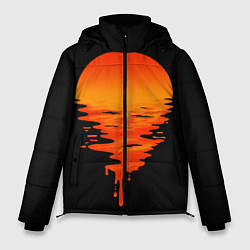 Куртка зимняя мужская Отражение Солнца, цвет: 3D-черный