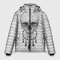 Куртка зимняя мужская Череп мечтателя, цвет: 3D-черный
