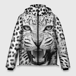 Куртка зимняя мужская Белый леопард, цвет: 3D-черный