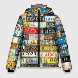 Куртка зимняя мужская Автомобильные номера мира, цвет: 3D-черный