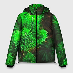 Куртка зимняя мужская Зелёная ель, цвет: 3D-черный
