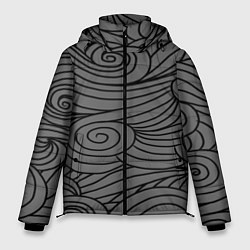 Куртка зимняя мужская Gray pattern, цвет: 3D-черный