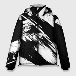 Куртка зимняя мужская Чёрно-белый, цвет: 3D-светло-серый