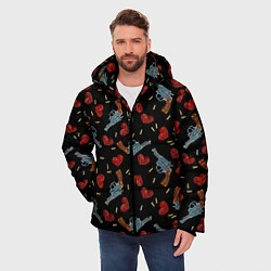 Куртка зимняя мужская Револьверы и Розы, цвет: 3D-черный — фото 2