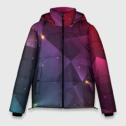 Куртка зимняя мужская Colorful triangles, цвет: 3D-черный