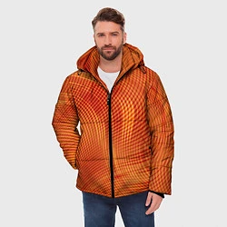 Куртка зимняя мужская Abstract waves, цвет: 3D-черный — фото 2