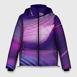 Куртка зимняя мужская Фиолетовые Волны, цвет: 3D-черный