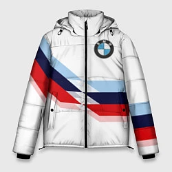 Куртка зимняя мужская BMW БМВ WHITE, цвет: 3D-красный