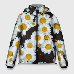 Куртка зимняя мужская Аромашки, цвет: 3D-черный