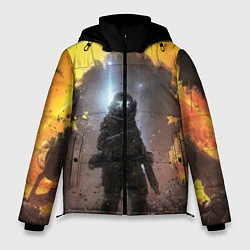 Куртка зимняя мужская Titanfall: Robots War, цвет: 3D-черный