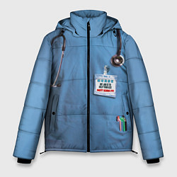 Куртка зимняя мужская Костюм врача, цвет: 3D-черный