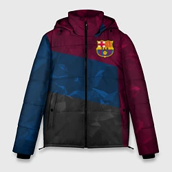 Куртка зимняя мужская FC Barcelona: Dark polygons, цвет: 3D-черный