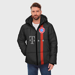 Куртка зимняя мужская Bayern FC: Black 2018, цвет: 3D-светло-серый — фото 2