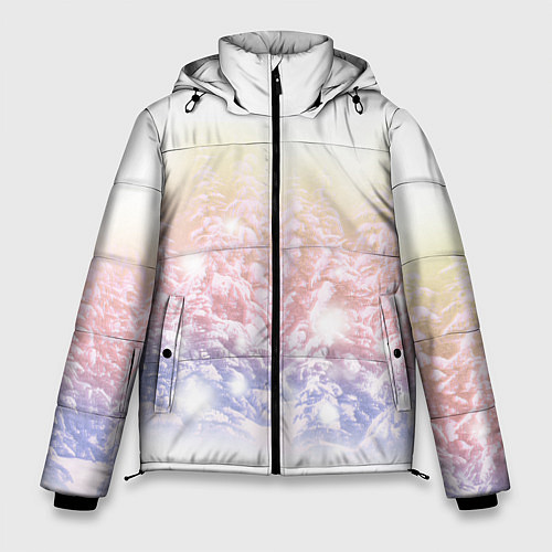 Мужская зимняя куртка Зимний лес / 3D-Светло-серый – фото 1