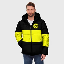 Куртка зимняя мужская Borussia 2018 Black and Yellow, цвет: 3D-черный — фото 2