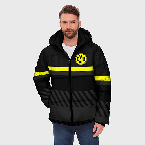 Мужская зимняя куртка FC Borussia 2018 Original #3 / 3D-Красный – фото 3
