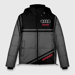 Куртка зимняя мужская Audi: Crey & Black, цвет: 3D-красный