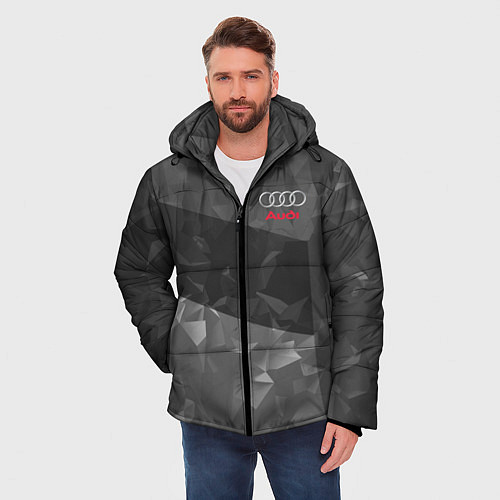 Мужская зимняя куртка AUDI SPORT / 3D-Красный – фото 3