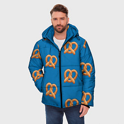 Куртка зимняя мужская Любитель крендельков, цвет: 3D-черный — фото 2