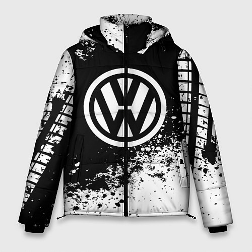 Мужская зимняя куртка Volkswagen: Black Spray / 3D-Светло-серый – фото 1